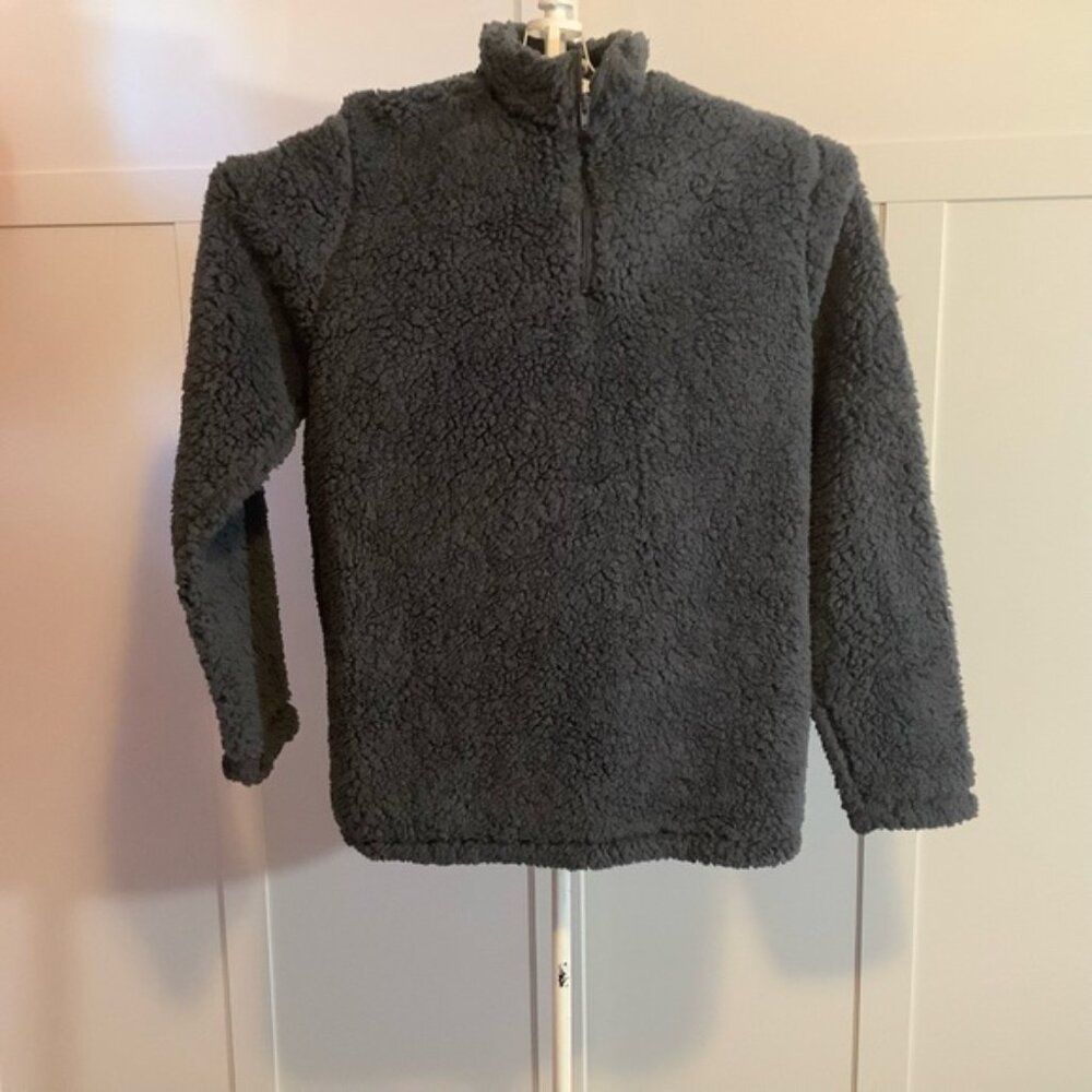 Jacket Highland Outfitters Mens Gray Sherpa Lightweight Jacket 1/4 Zip Size L